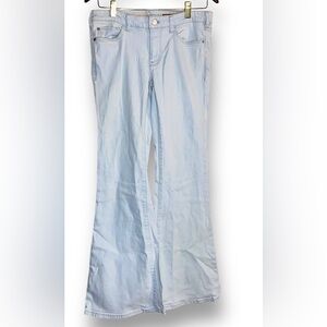 Pilcro Urban Outfitters light bleach wash flare jeans